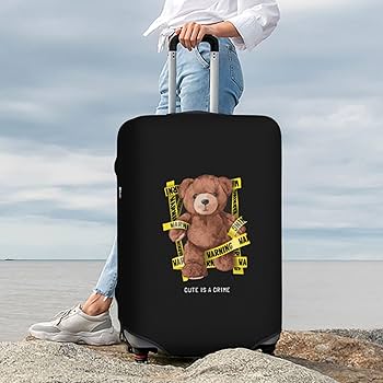 Amazon.co.jp: スーツケースカバー かわいい くま 熊柄 熊 ラゲッジ